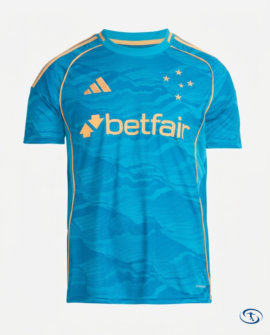 Cruzeiro Jersey Third 25/26 Adidas Men's - Blue & Gold - Packshot | Sant Sport
