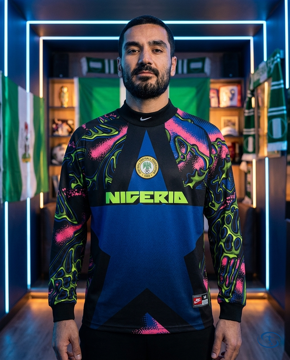 Camisa Nigéria Goleiro Manga Longa 2026/27 Torcedor Nike Masculino - Front View | Sant Sport