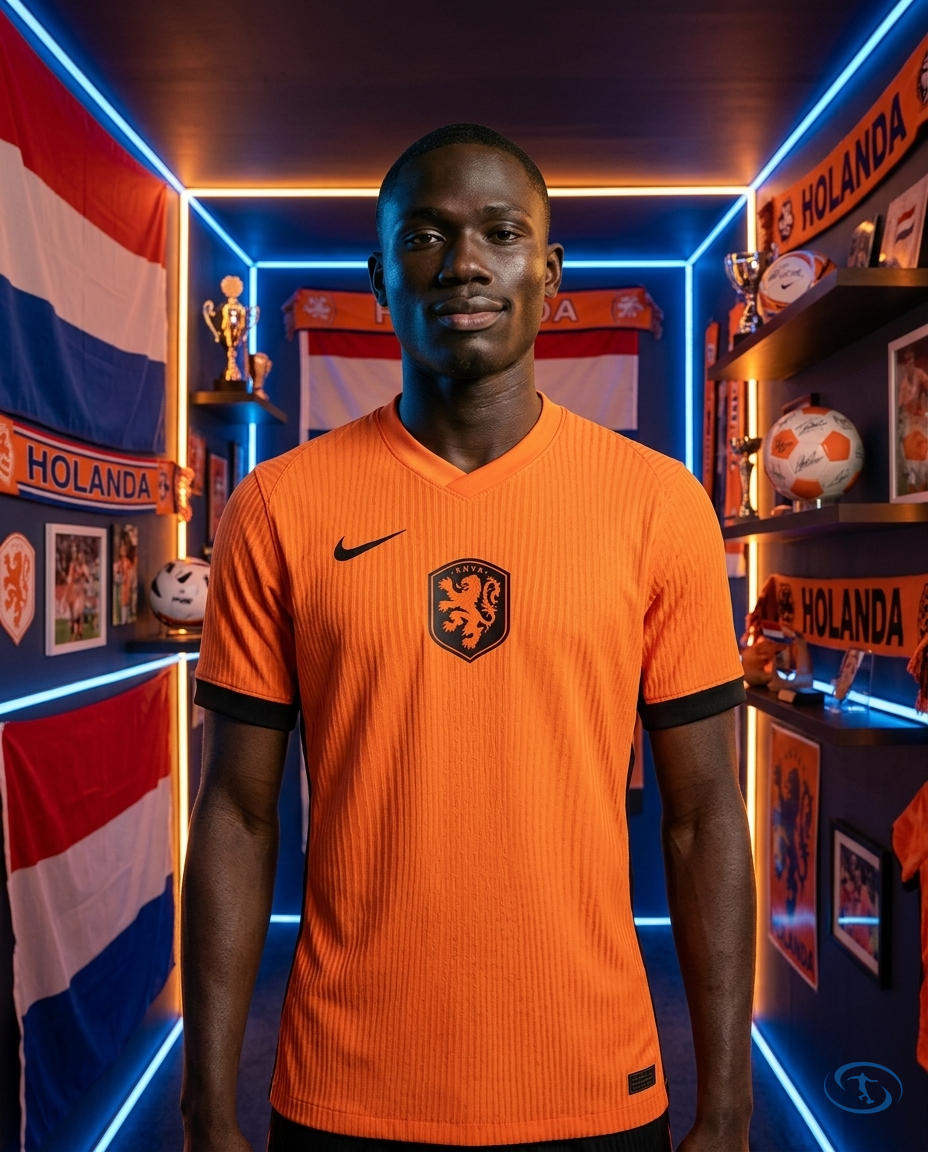 Camisa Holanda Home 2026/27 Jogador Nike Masculino - Laranja - Front View | Sant Sport