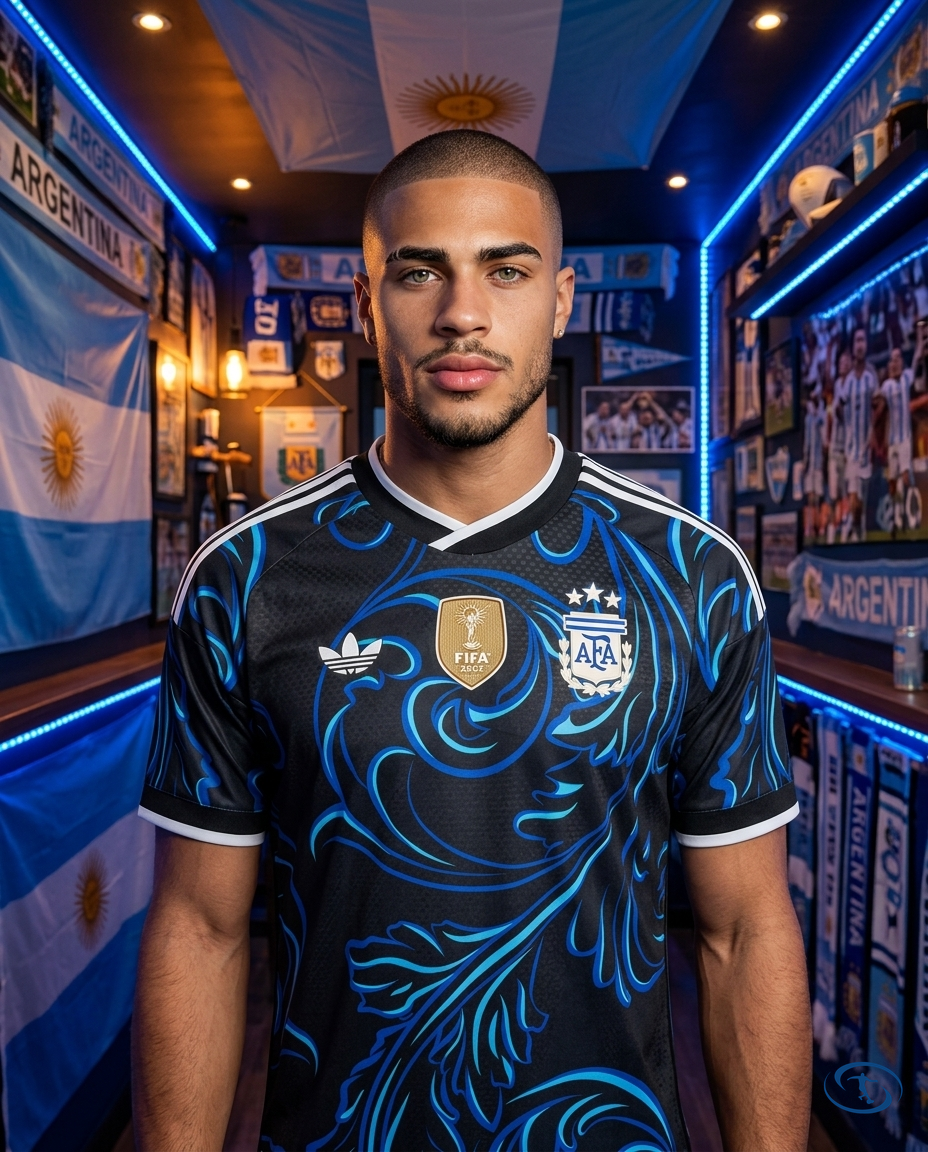 Camisa Argentina Away 2026/27 Jogador Adidas Masculino - Azul - Front View | Sant Sport