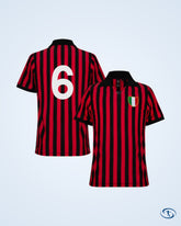 AC Milan Retro Home Player Shirt 1963 (Retro Flock Printing) - Men's