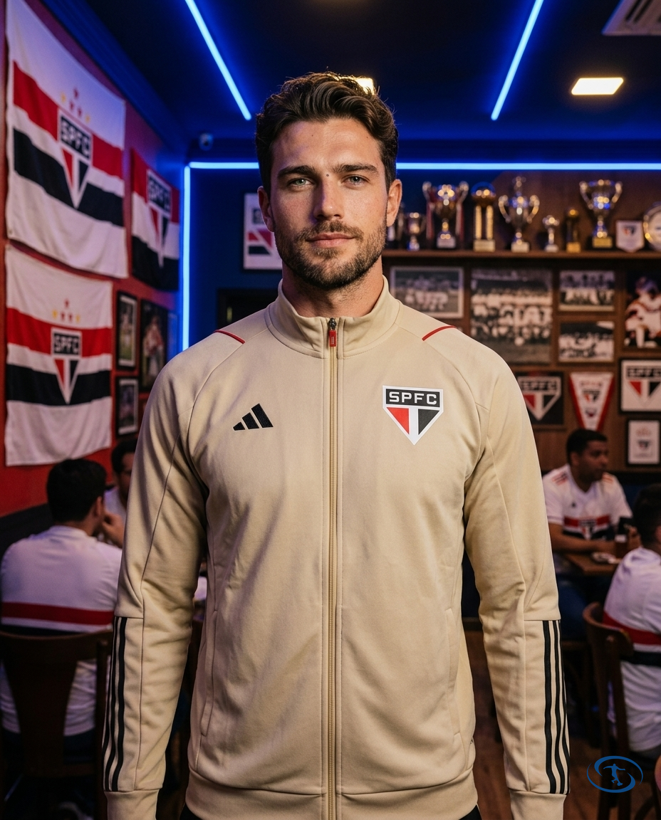 do Sao Paulo FC Training Kit 23/24 - Adidas - Beige - Front View | Sant Sport