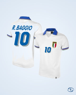 Italy Away R.Baggio 10 Retro Shirt 1982 (World Cup ’94 Retro Flex Printing) - Men's