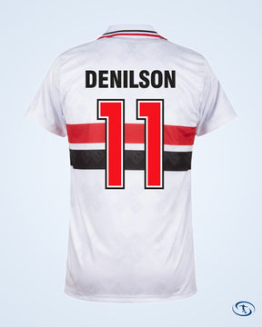 Sao Paulo Retro Home Denilson 11 Shirt 1994 (Retro Flex Printing) - Men's