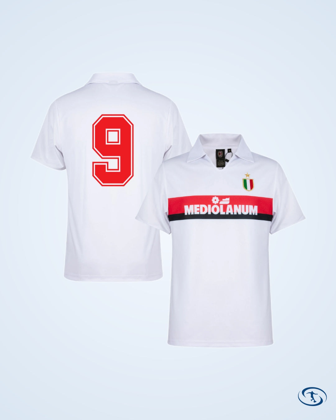 AC Milan Retro Away  Shirt 1987-1988 (Retro Flex Printing)