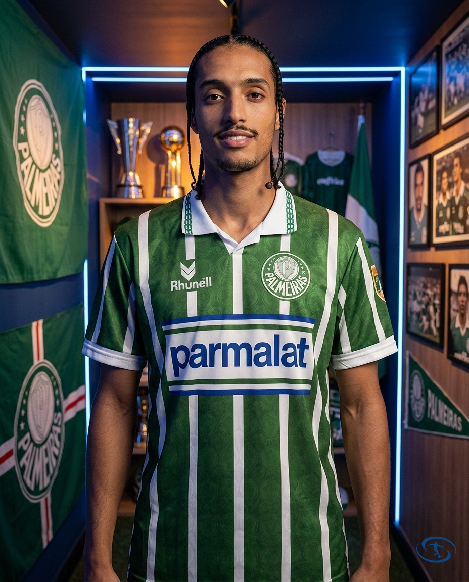 Palmeiras Jersey Retro 1993/94 Rhumell Men's - Green - Front View | Sant Sport