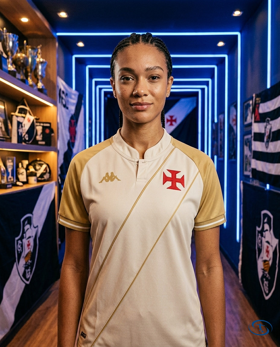 Vasco da Gama Jersey Third 2024/25 - Kappa Women's - Beige - Front View | Sant Sport