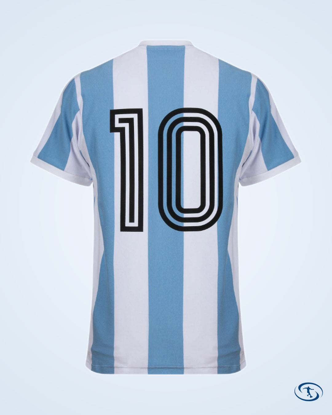 Argentina Home Retro No.10 (Kempes) Shirt 1978 (Retro Flock Printing) - Men's
