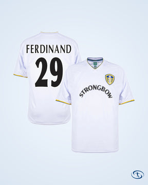 Score Draw Leeds United Retro Home Shirt 2000-2002 Fan Version (Retro Flex Printing)