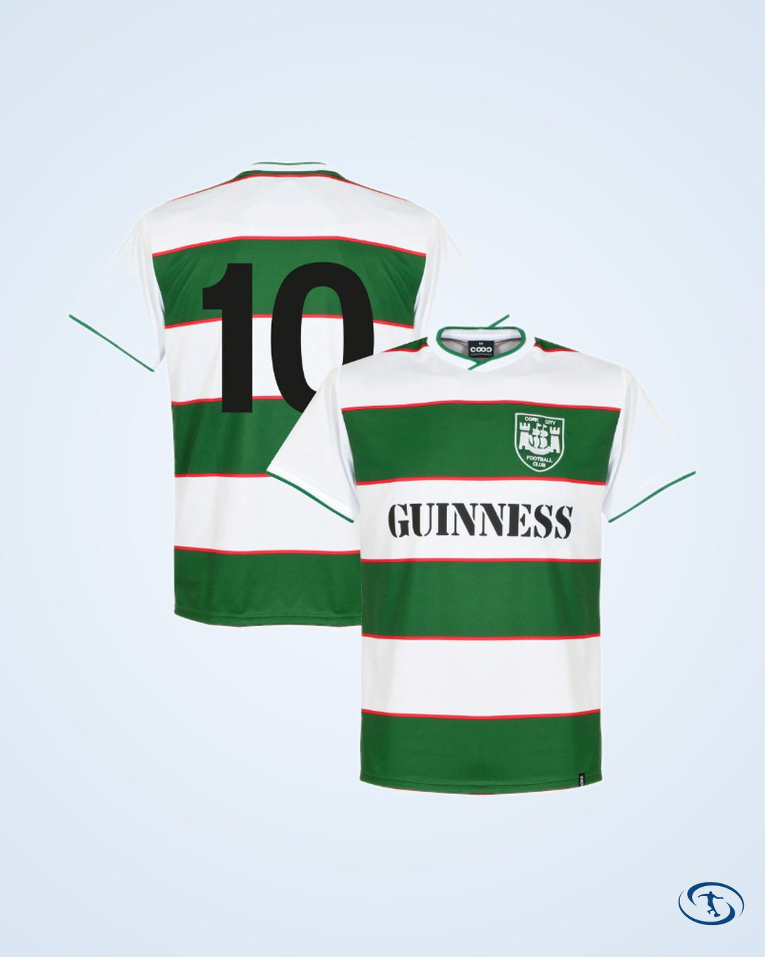 Cork City FC No.10 (Brooking) Home Retro Shirt 1984-1985 (Retro Flock Printing) - Men's