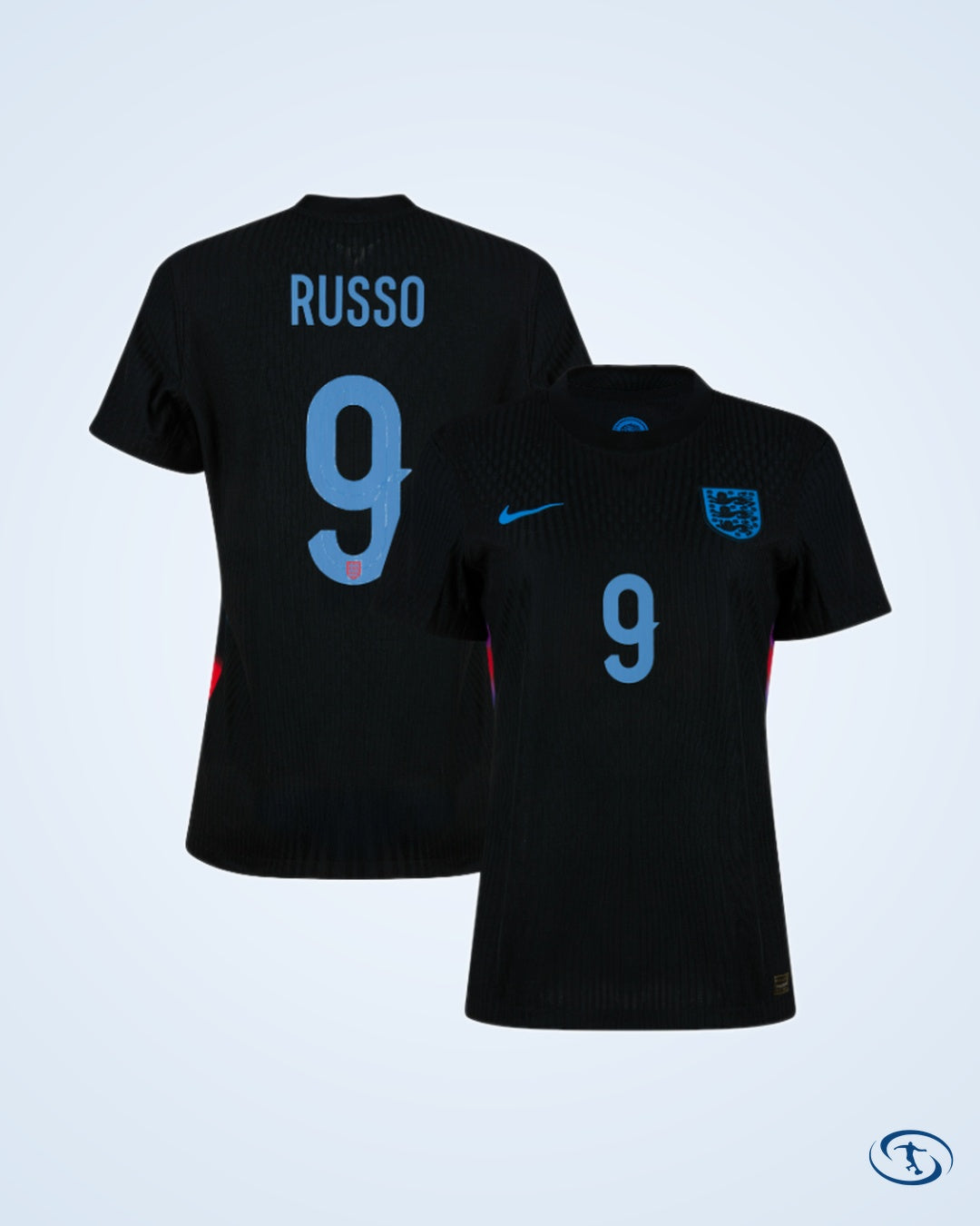 England Women's Away Russo 9 Shirt 2025-2026 (Official Printing) - Women's