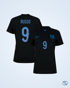 England Women's Away Russo 9 Shirt 2025-2026 (Official Printing) - Women's
