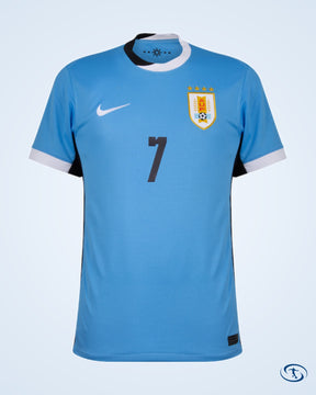 Uruguay Home Suárez 7 Shirt 2025 (Wrong Number Print) - Men's | Sant Sport