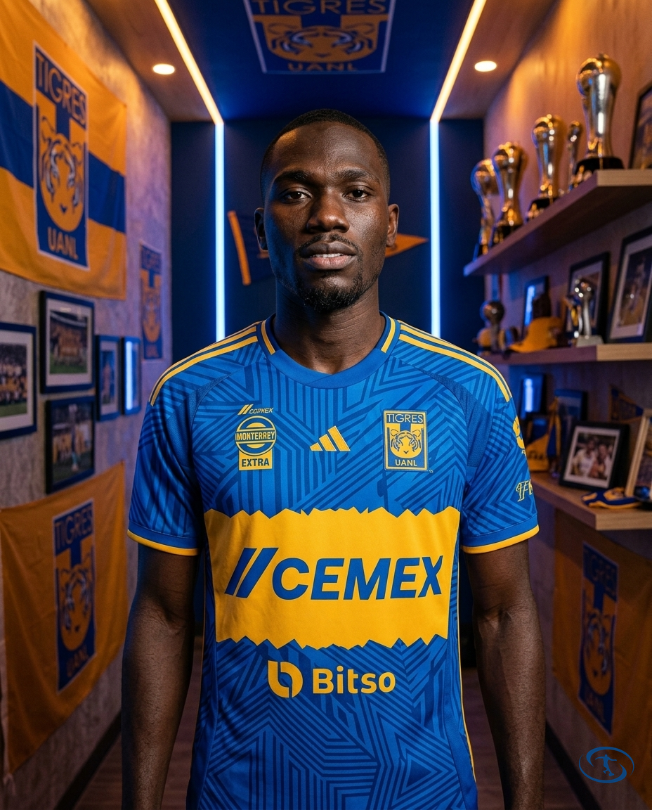 Camisa Tigres Home 24/25 - Torcedor Nike Masculino - Azul e Amarelo - Front View | Sant Sport