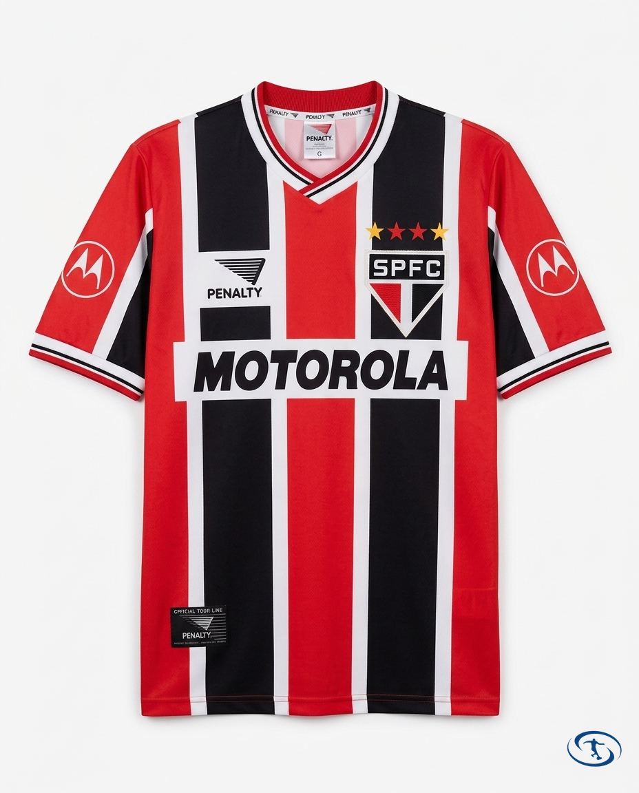 Sao Paulo FC Jersey Retro II 2000/03 Penalty Men's - Black e Vermelho - Packshot | Sant Sport