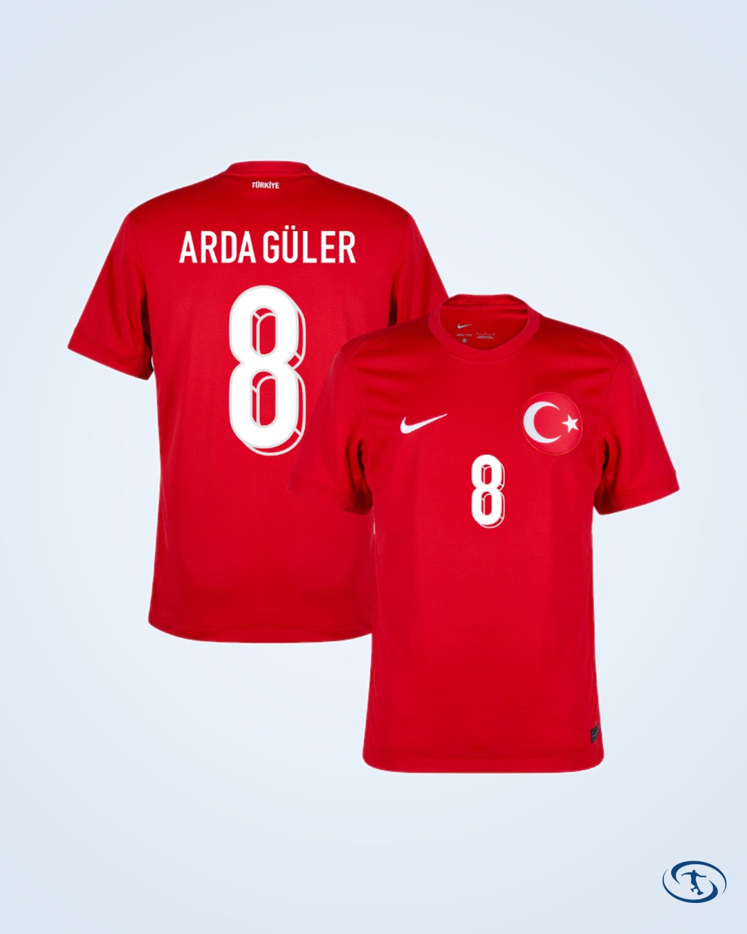 Türkiye Away Arda Güler 8 Shirt 2024-2025 (Fan Style Printing) - Men's