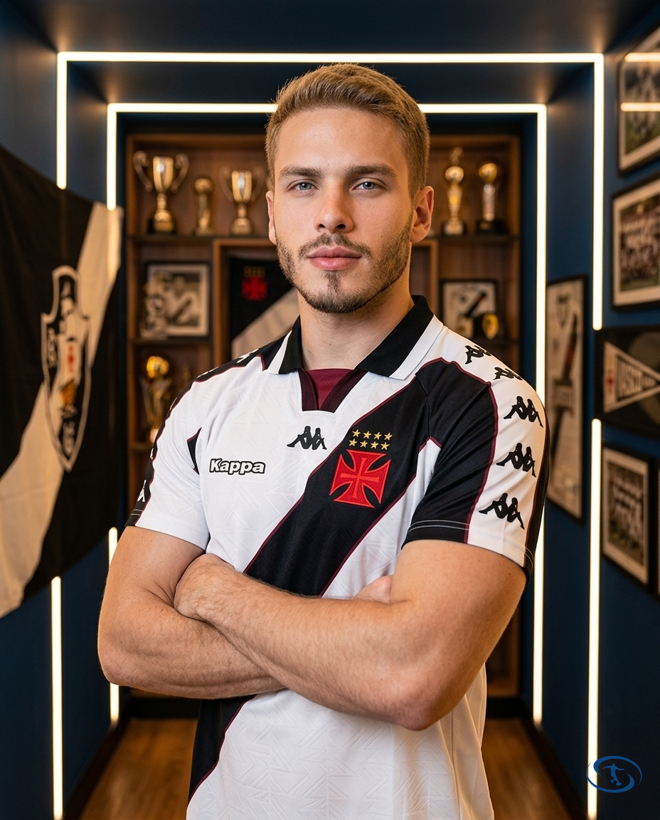 Vasco da Gama Jersey Retro 1997/98 Kappa Men's - White - Side View | Sant Sport