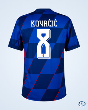 Croatia Away Player Number Shirt 2024-2025 (Official Printing) - Men's