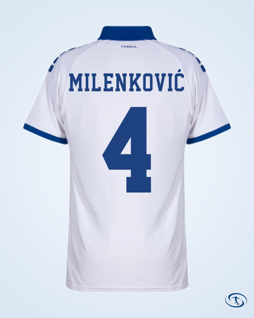 Capelli Sport Serbia Authentic Home Milenković 4 Shirt 2025-2026 (Fan Style Printing) - Men's