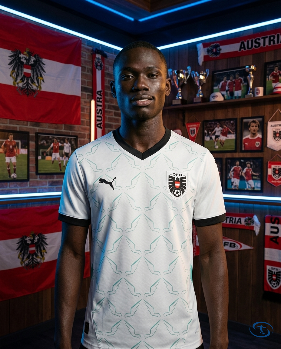 Camisa Áustria Away Eurocopa 24/25 - Torcedor Puma Masculino - Branco - Front View | Sant Sport