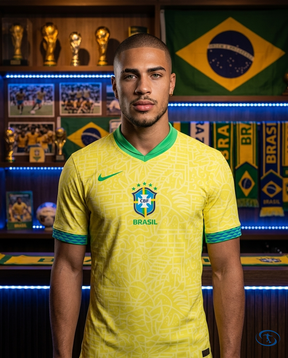 Camisa Seleção Brasileira I Home 24/25 - Torcedor Nike Masculina - Amarelo - Front View | Sant Sport