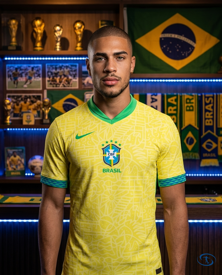 Camisa Seleção Brasileira I Home 24/25 - Torcedor Nike Masculina - Amarelo - Front View | Sant Sport
