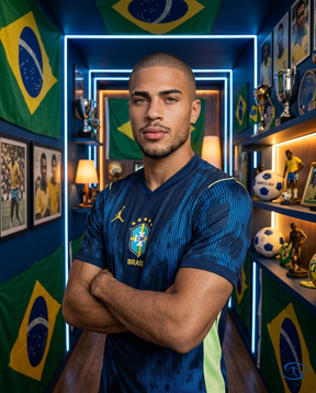 PRONTA ENTREGA - Camisa Brasil Away 2026/27 Torcedor Nike Masculino - Azul - Side View | Sant Sport
