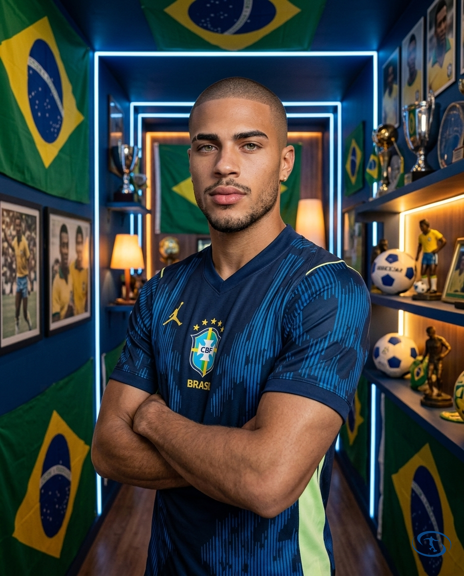 PRONTA ENTREGA - Camisa Brasil Away 2026/27 Torcedor Nike Masculino - Azul - Side View | Sant Sport
