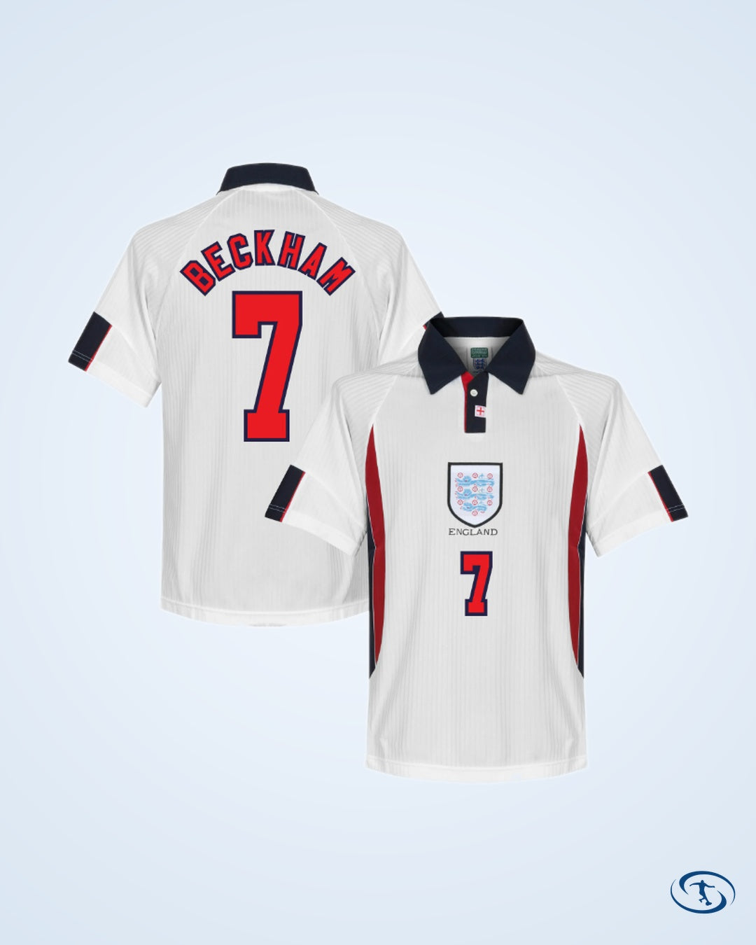 Score Draw England Home Retro Shirt World Cup Finals 1998 (Retro Flex Printing) - Men's