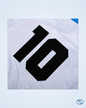 Inter Milan Away No.10 (Bergkamp) Retro Shirt 1993-1994 (Retro Flock Printing) - Men's