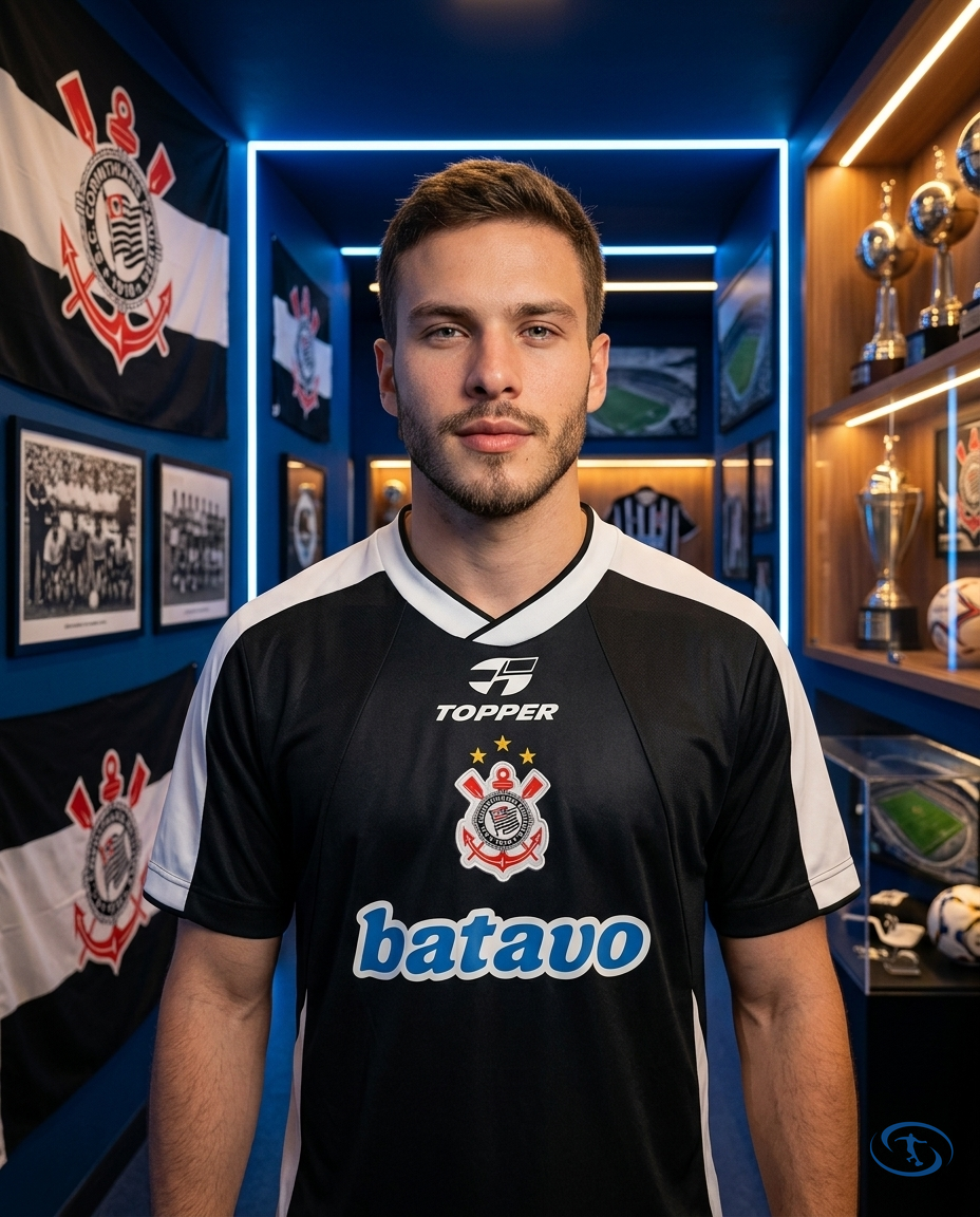 Corinthians Mundial Jersey Retro 2000 Men's - Black - Front View | Sant Sport