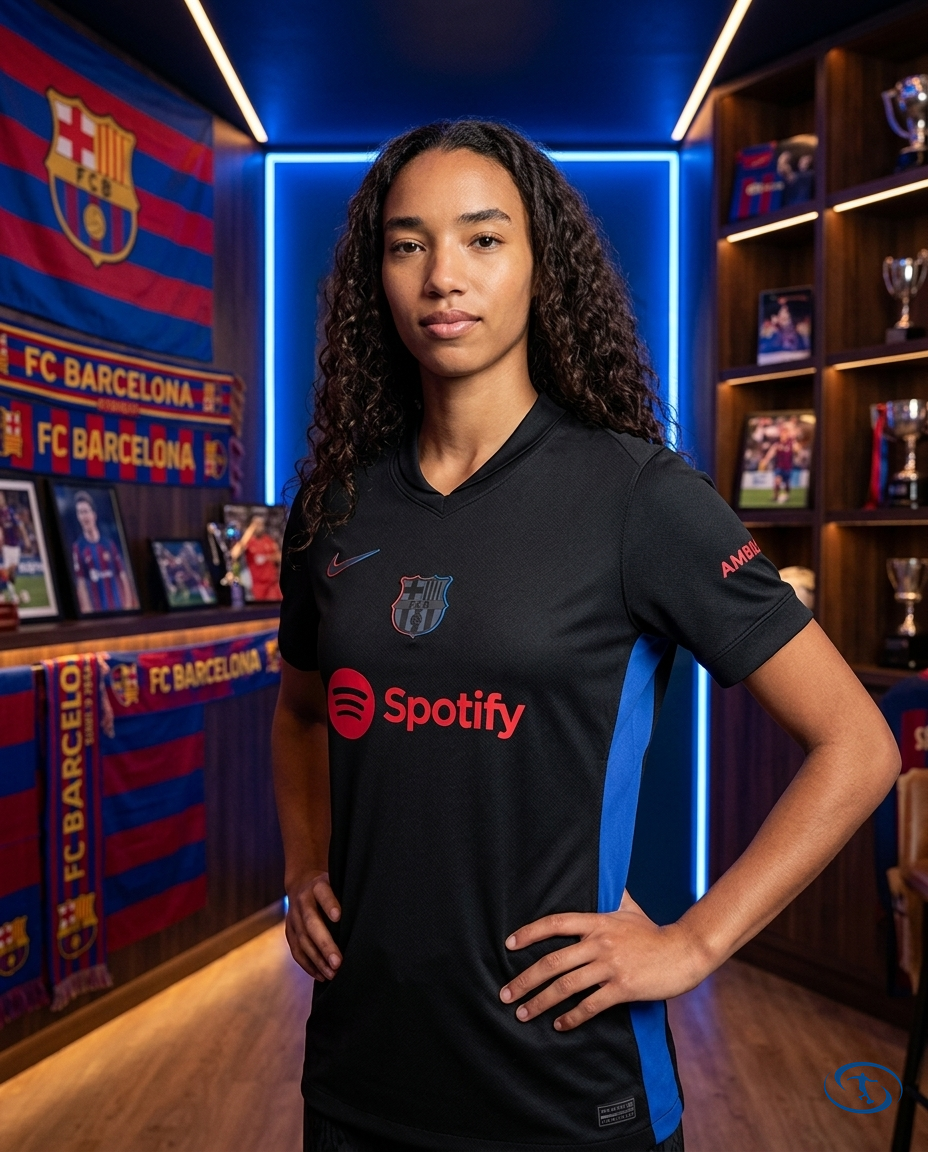 Camisa Barcelona Away 2024/25 - Feminina Nike - Preto - Front View | Sant Sport