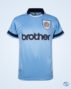 Score Draw Man City Home Retro Shirt 1993-1994 - Men's