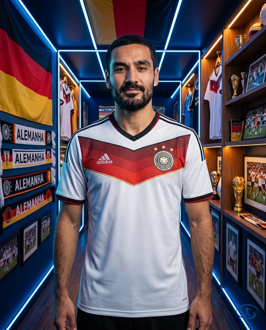 Camisa Seleção Alemanha Home Retrô 2014 Torcedor Adidas Masculina - Copa do Mundo 2014 - Front View | Sant Sport