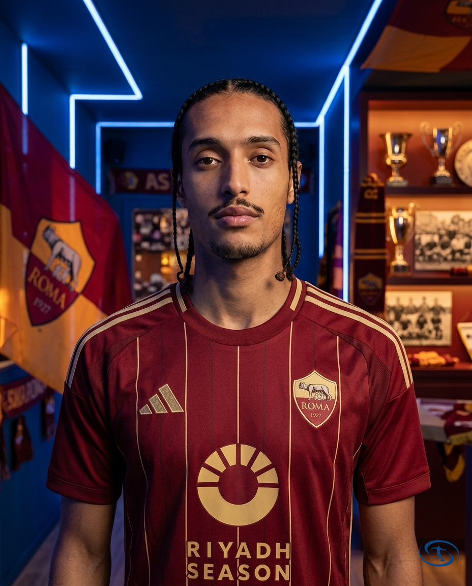 Camisa AS Roma Home 24/25 - Torcedor Adidas Masculino - Bordô - Badge Close-Up | Sant Sport