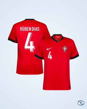 Portugal Home Player Shirt 2024-2025 Fan Version (Official Printing)
