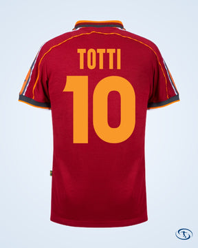 AS Roma Home Retro Totti 10 Shirt 1998-1999 - Men's