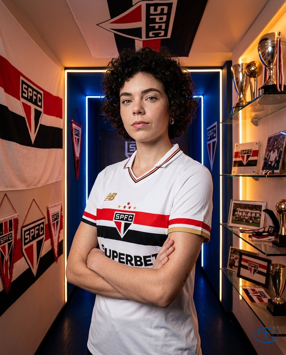 Sao Paulo FC Jersey Home 2025/26 - New Balance Women's - White - Side View | Sant Sport