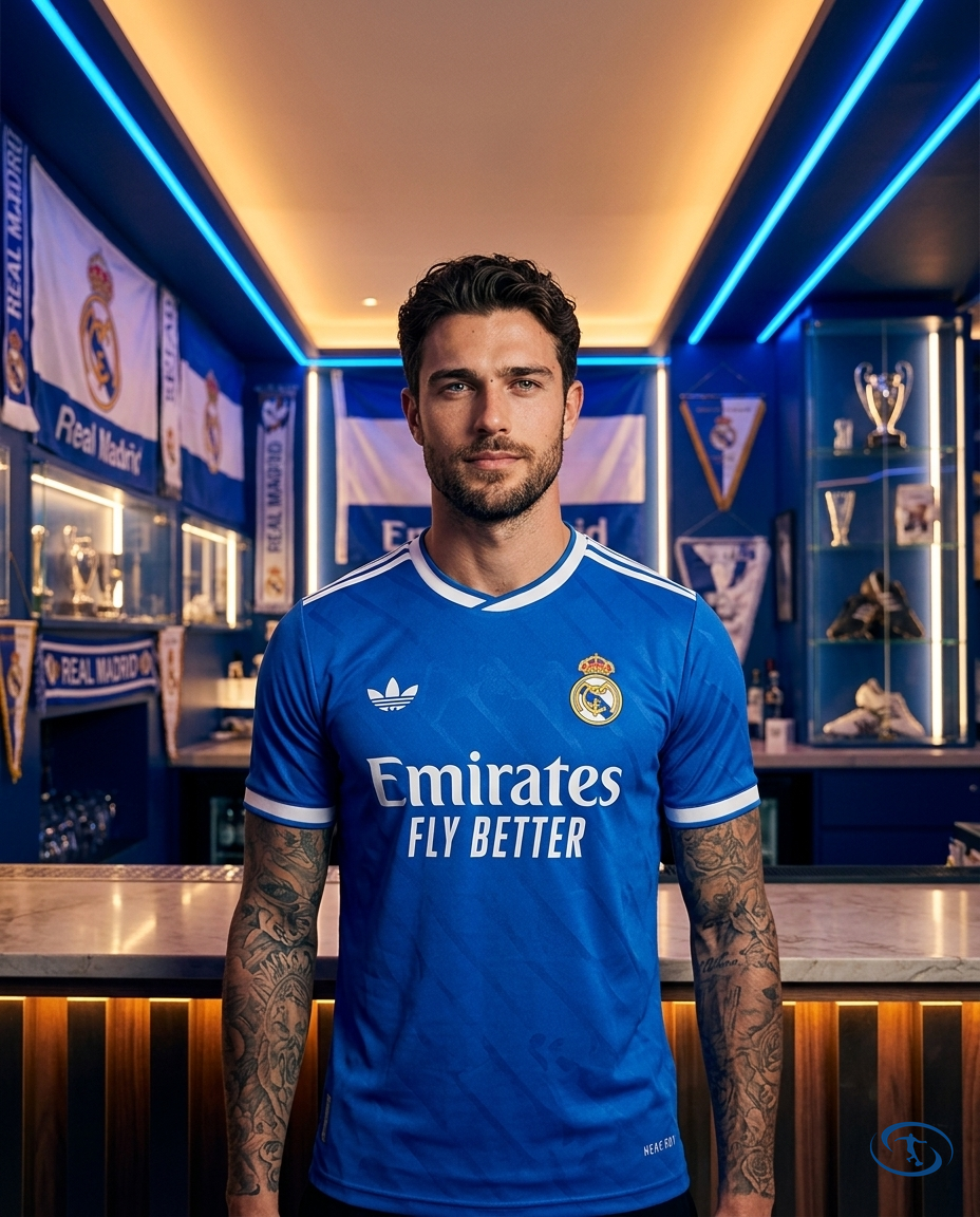 Camisa Real Madrid Third 25/26 - Versão Jogador Adidas Masculino - Azul - Front View | Sant Sport