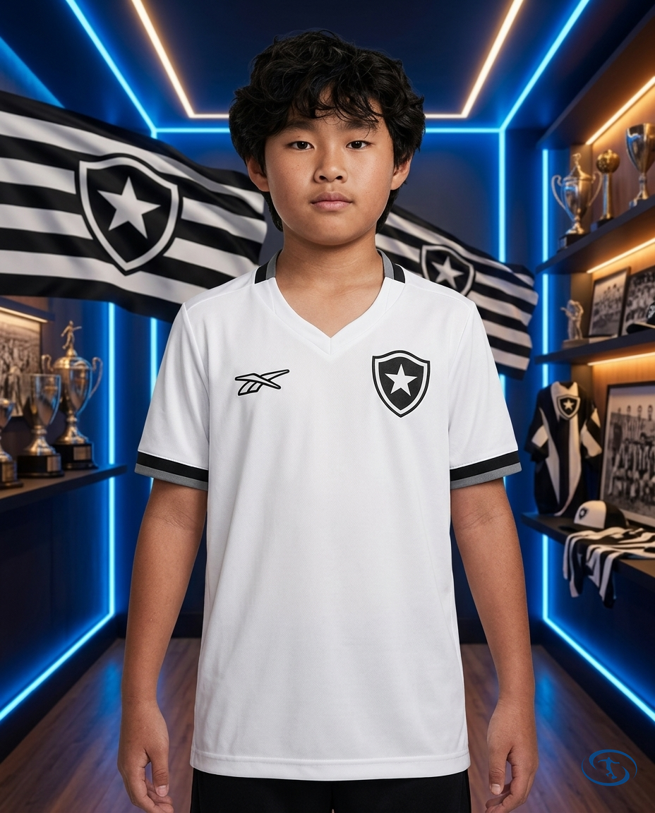 Conjunto Infantil Botafogo Third 24/25 Reebok - Branco - Front View | Sant Sport