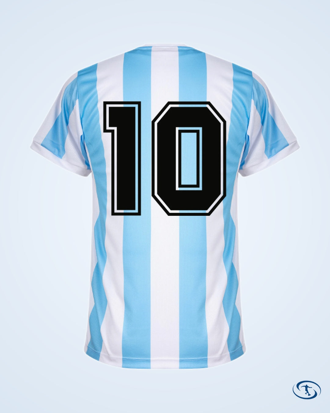 Argentina Home Retro No.10 Shirt 1986 (Retro Flock Printing) - Men's
