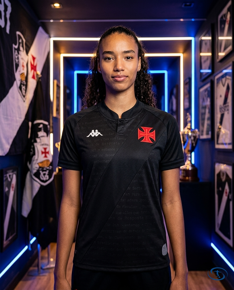 Vasco da Gama Jersey Goalkeeper 2024/25 - Kappa Women's - Black - Front View | Sant Sport