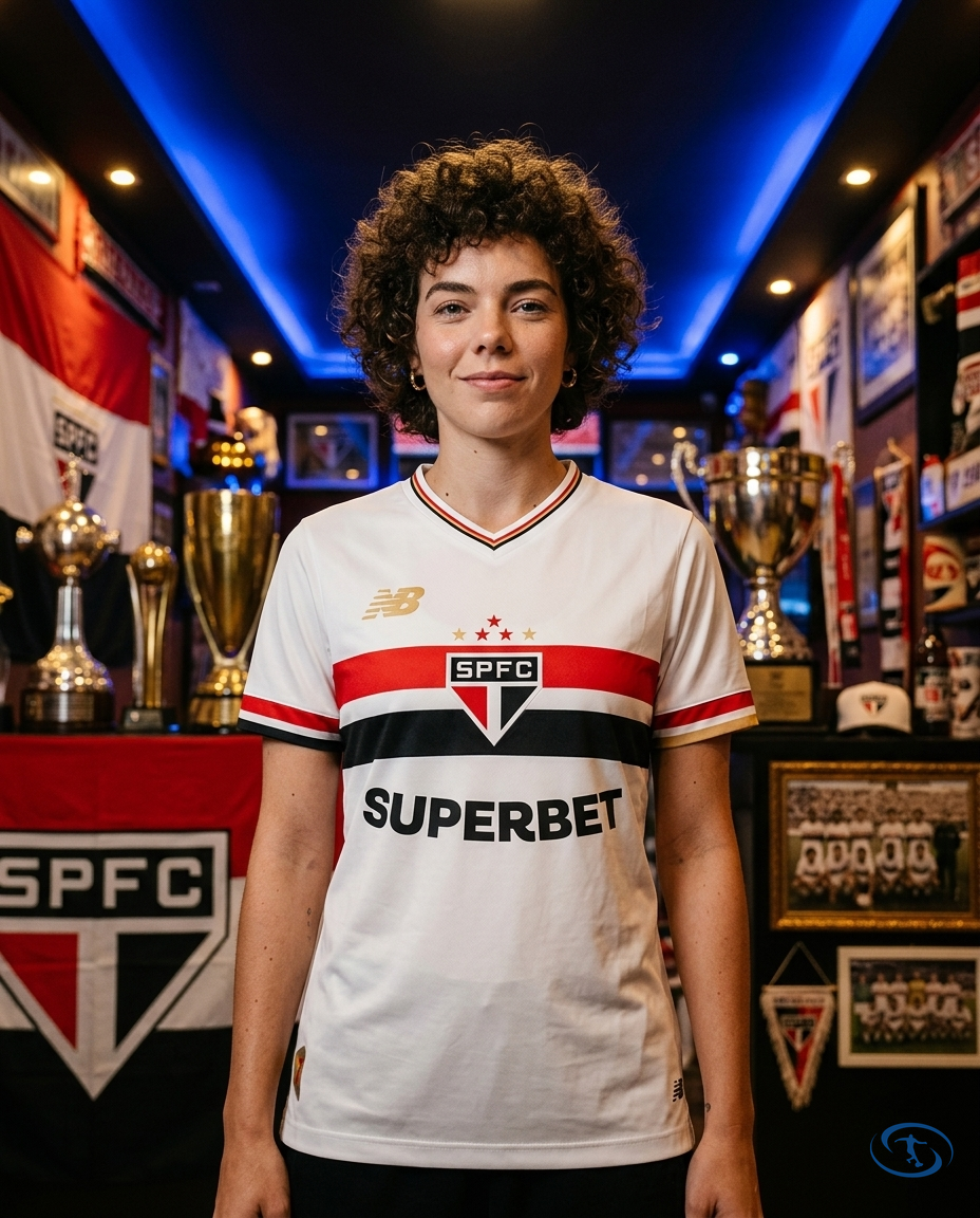 Sao Paulo FC Jersey Home 2025/26 - New Balance Women's - White - Front View | Sant Sport
