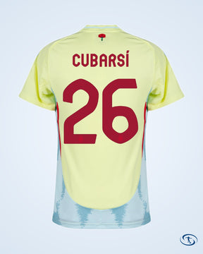 Spain Away Player Number Shirt 2024-2025 Fan Version (Official Printing)