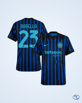 Inter Milan Home Barella 23 Shirt 2025-2026 (Official Printing) - Men's