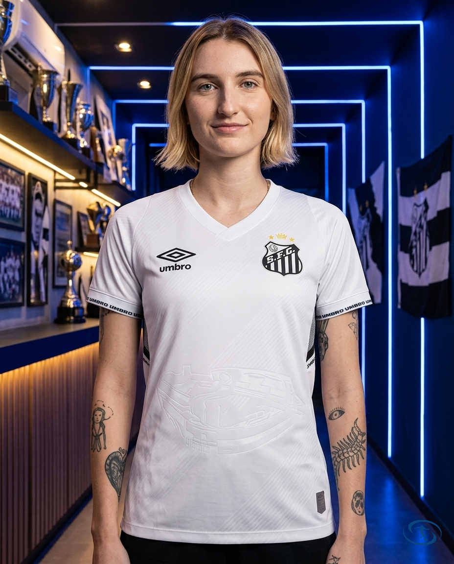 Santos Jersey Home 2025/26 - Umbro Women's - White - Front View | Sant Sport