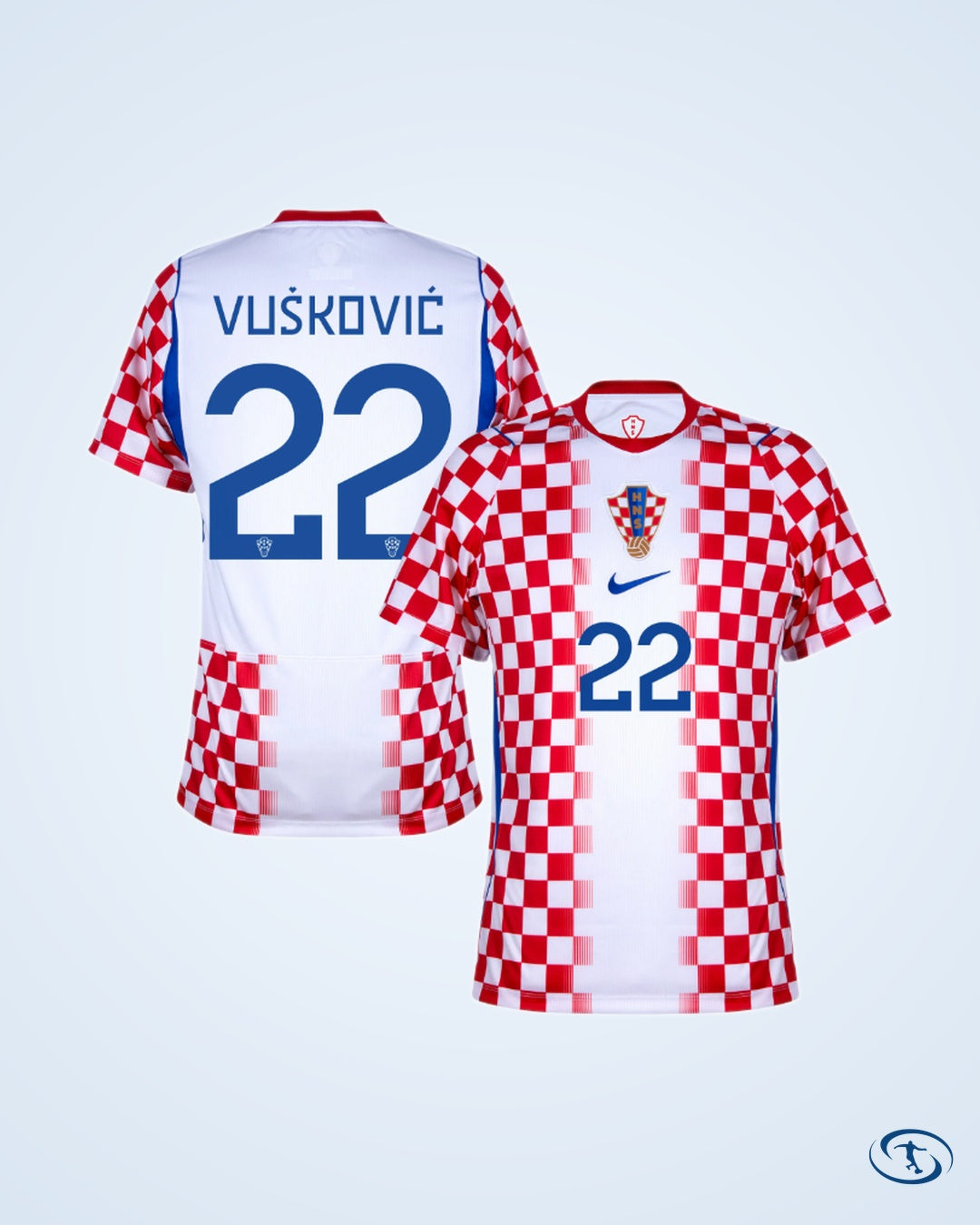 Croatia Home Player Number Shirt 2026 (Official Printing) - Men's