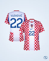 Croatia Home Player Number Shirt 2026 (Official Printing) - Men's