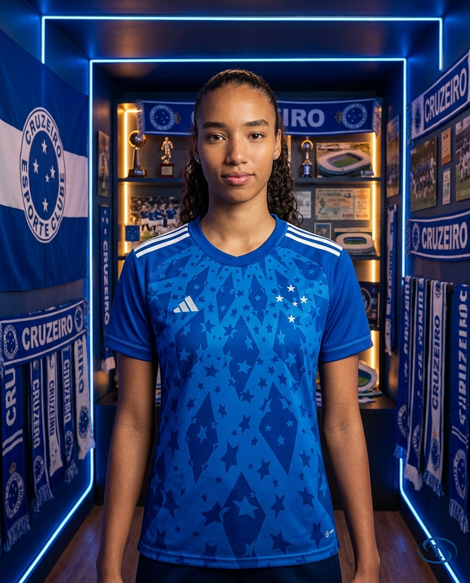 Camisa Cruzeiro Home 2024/25 - Feminina Adidas - Azul - Front View | Sant Sport