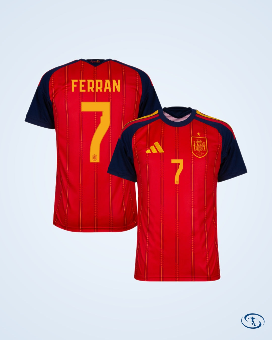 Spain Home Player Number Shirt 2026-2027 (Official Printing) - Men's